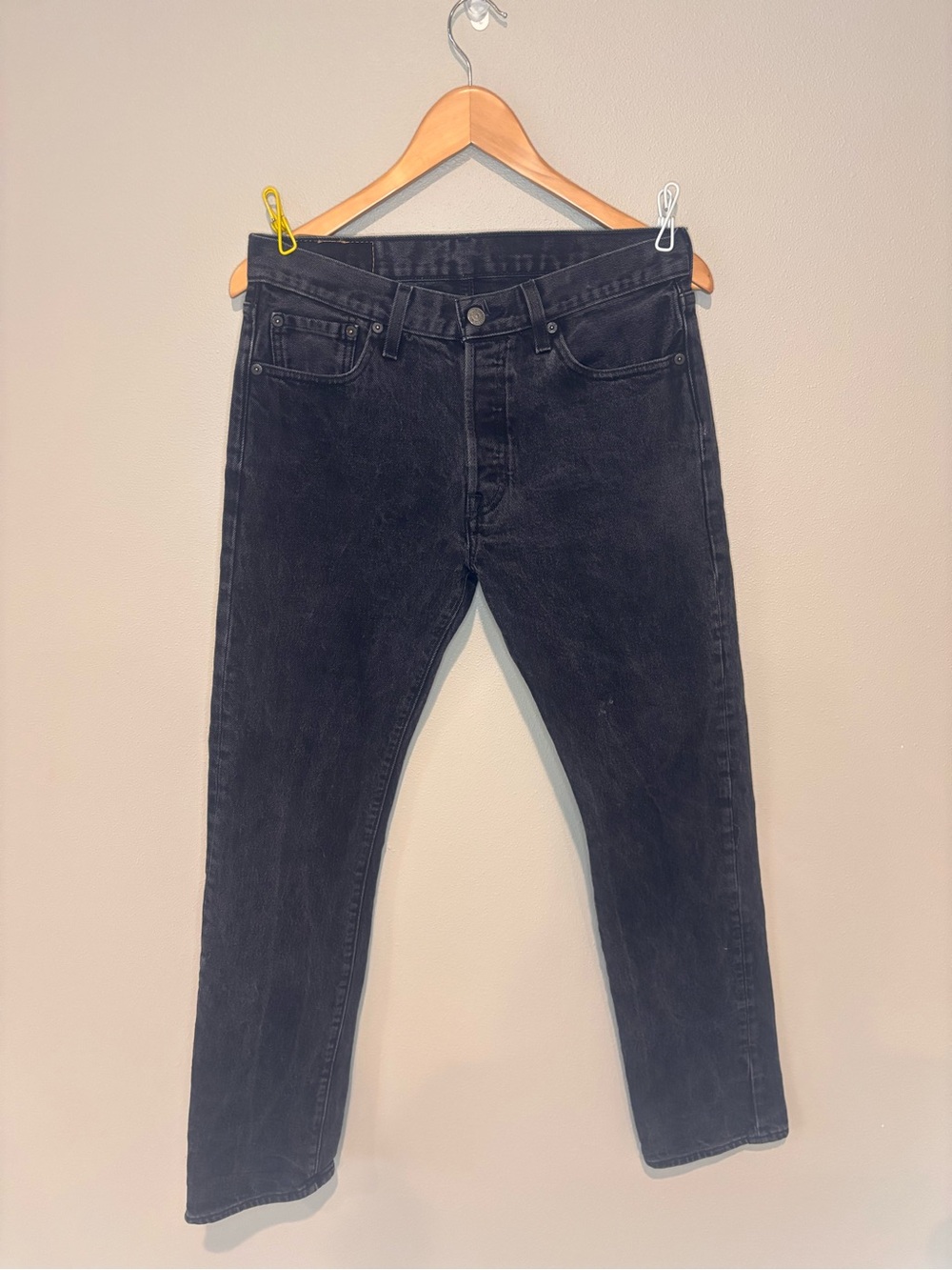LEVI’S‎ Men's Black 501 Relaxed Straight Jeans Size 30x32 EUC